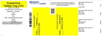 Eszopiclone Tablets 1mg (civ)